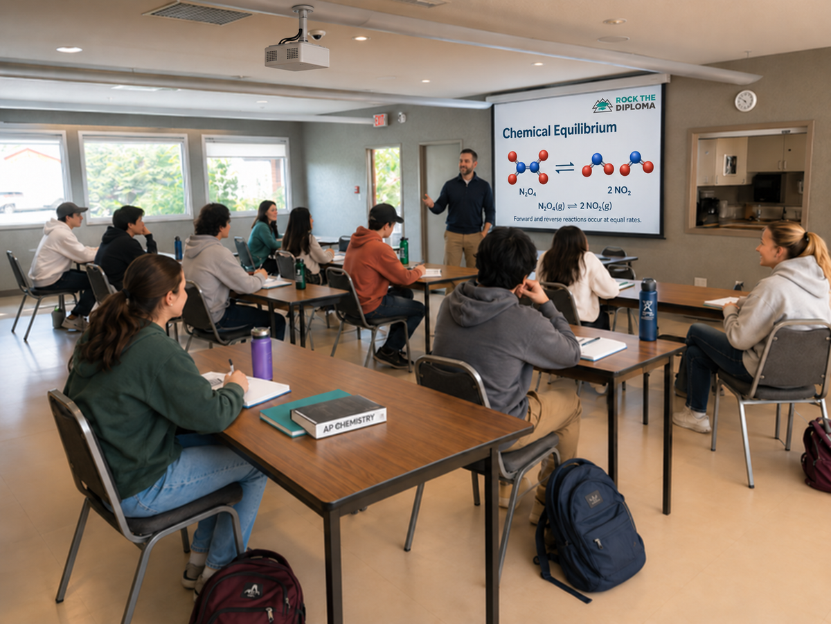 Chemistry equilibrium lesson with ceiling projector — Canyon Meadows, Calgary