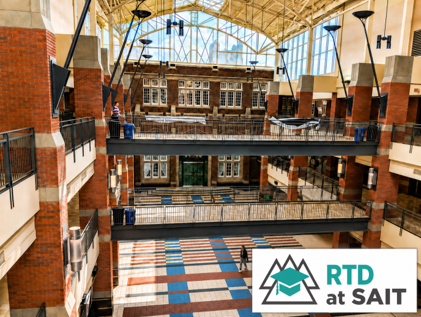 Atrium inside SAIT Stan Grad Centre — SAIT, Calgary